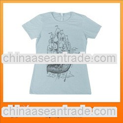 blue tshirt with screen tee shirt cotton tee casual shirt