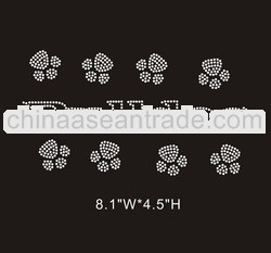 bulldogs iron on diamante rhinestone transfer bling for t shirts