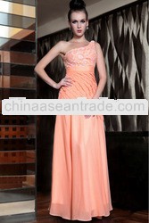 celebrity design purity pink floral pattern long evening dress on sale