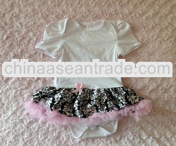 cotton baby bodysuit with tutu