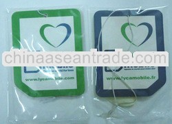custom made printed car freshener, air freshener with display card