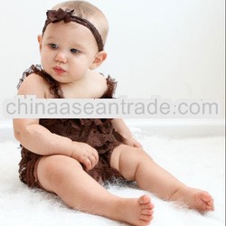 cute and hot sale baby lace petti rompers