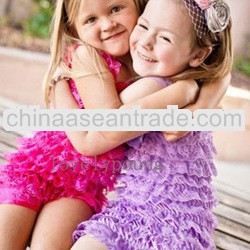 cute and hot sale girls lace ruffle rompers