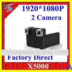dual camera car recording system x5000 with IR night vision