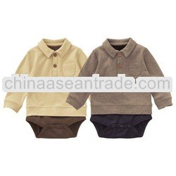 fashion 100%cotton baby long sleeve romper