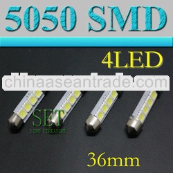 festoon led auto lamp/5050 36mm led festoon light/led car festoon bulb 5050 SMD 4 led