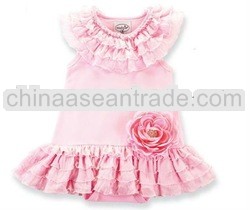 girl children's Baby & Kids Cloth pink flower cheap romper ones