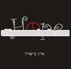 hope peace iron on rhinestone transfer bling custom designs
