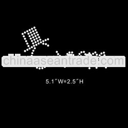 hot fix motif rhinestone transfer Groom design for tshirts
