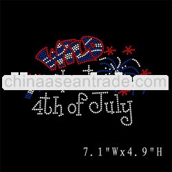 hot fix rhinestone transfer motif wild about 4th of July for t shirts