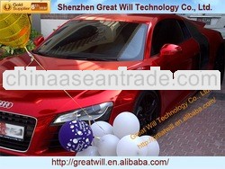 hotsale red chrome film car