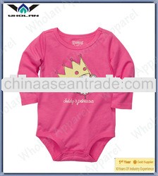 infant baby girls pink lovely zigzag wholesale bodysuit clothing