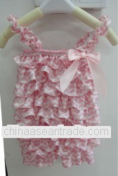 latest!!Adorable chevron romper adorable baby onesie romper baby girl satin romoer with bows kids ro