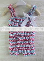 latest!!chevron romper baby girl satin romoer with bows