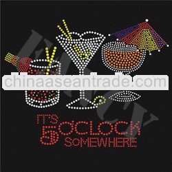 leisure time drink for rhinestone transfer