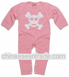 long sleeve printed skeleton baby romper