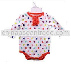 lovely girls polka rompers baby long sleeve romper