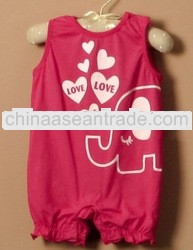 lovely printed baby girl rompers