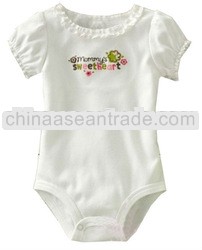 lovely short sleeve baby girls romper