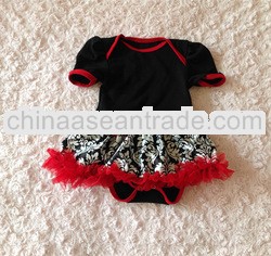 new arrrival cotton baby bodysuit with damask tutu