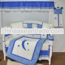 new design nightmare blue white baby boy crib bedding