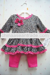 nice childern clothes leopard print set