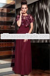 noble design purity red original silk ladies long evening dress pop sale