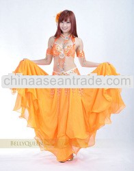 orange costume belly dance,belly dancing costumes,BellyQueen
