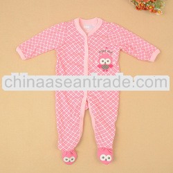 red long sleeve cotton baby romper