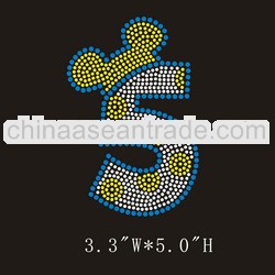 rhinestone transfer motif for Mickey mouse head birthday tshirts