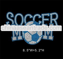 rhinestones iron on transfer Soccer Mom design for t-shirt