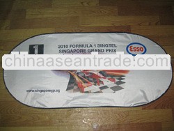 silver nylon cute silk screen printing rear car parasol