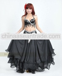 sparkling black costume belly dance,belly dancing costumes,BellyQueen