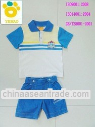 stripe print baby boy summer wear set garment