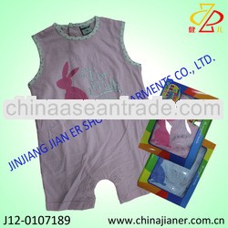 top quality sweety printing baby romper with giftnox packing