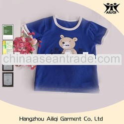 trendy baby boy clothes bear printed gray baby T-shirt