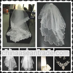 white wedding veils