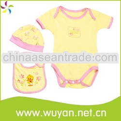 wholesale 3 pieces baby romper set/infant hooded romper/romper wholesale