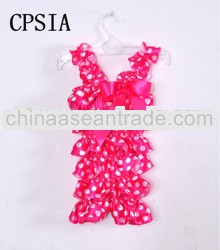 wholesale polka dot satin petti romper for baby