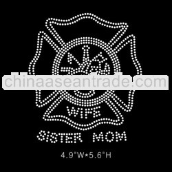 wife sister mom iron on rhinestone heat transfer designs for t shirts