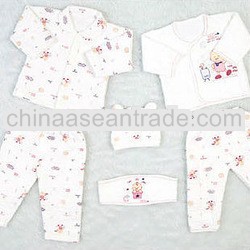 013 new style 100% cotton autumn winter comfortable cute prints outdoor clothes baby clothing set tc
