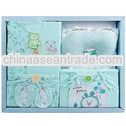 100% cotton cartoon long sleeve side-snap for baby dress cheap china wholesale clothing tc1039