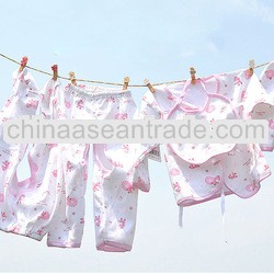 100% cotton spring summer long sleeve side-snap soft comfortable 2013 new style infant clothing gift