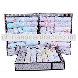 100% cotton summer winter cute cartoon print long sleeve turndown collar 2013 newfashioned baby clot