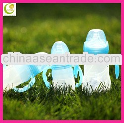 100% eco-friendly and high quality food grade silicone transparent new design baby feeding bottle