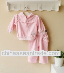 2011 autumn baby clothes sets velour sport suit