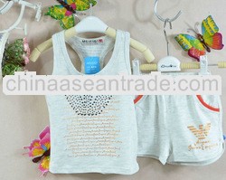 2013 New baby summer clothes set, Cute cotton baby suits, top quality