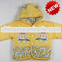 2013 new arrival hot sale latest design warm cartoon print cotton padded baby winter clothes online 