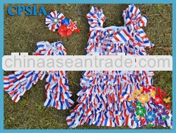 2013 new design fashion baby dress chevron lace baby girl set