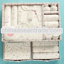 2013 new fashion long sleeve cartoon printed 100% cotton baby kimono suit baby autumn clothes set de